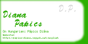 diana papics business card