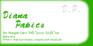 diana papics business card